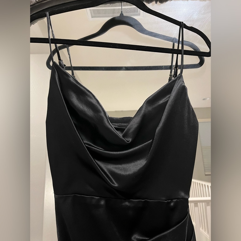House of CB Reva Satin Gathered Corset Dress - Picture 7 of 13